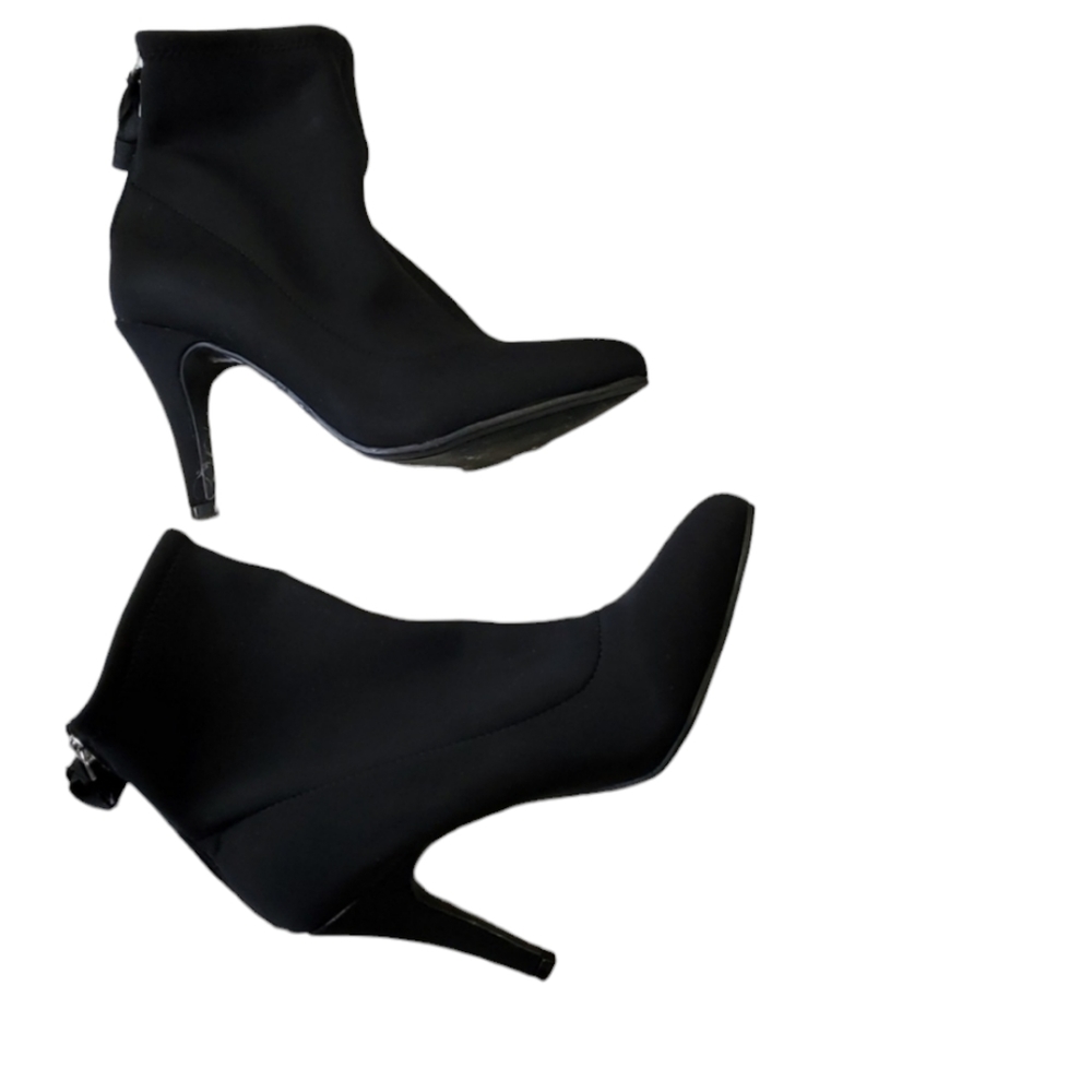 Rouge woman's black heel sock ankle booties boots size 9